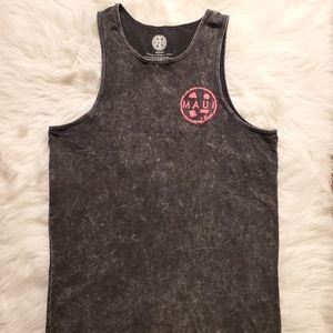 Maui and Sons - Dark Grey/Pink Tank Top - Medium